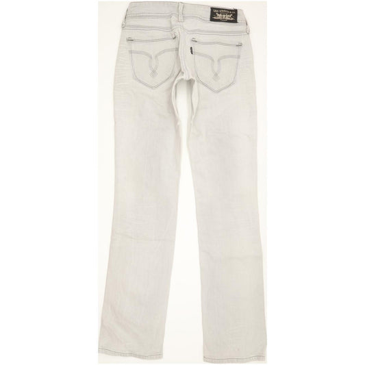 Levi's Women Grey Straight Slim Stretch Jeans W24 L31