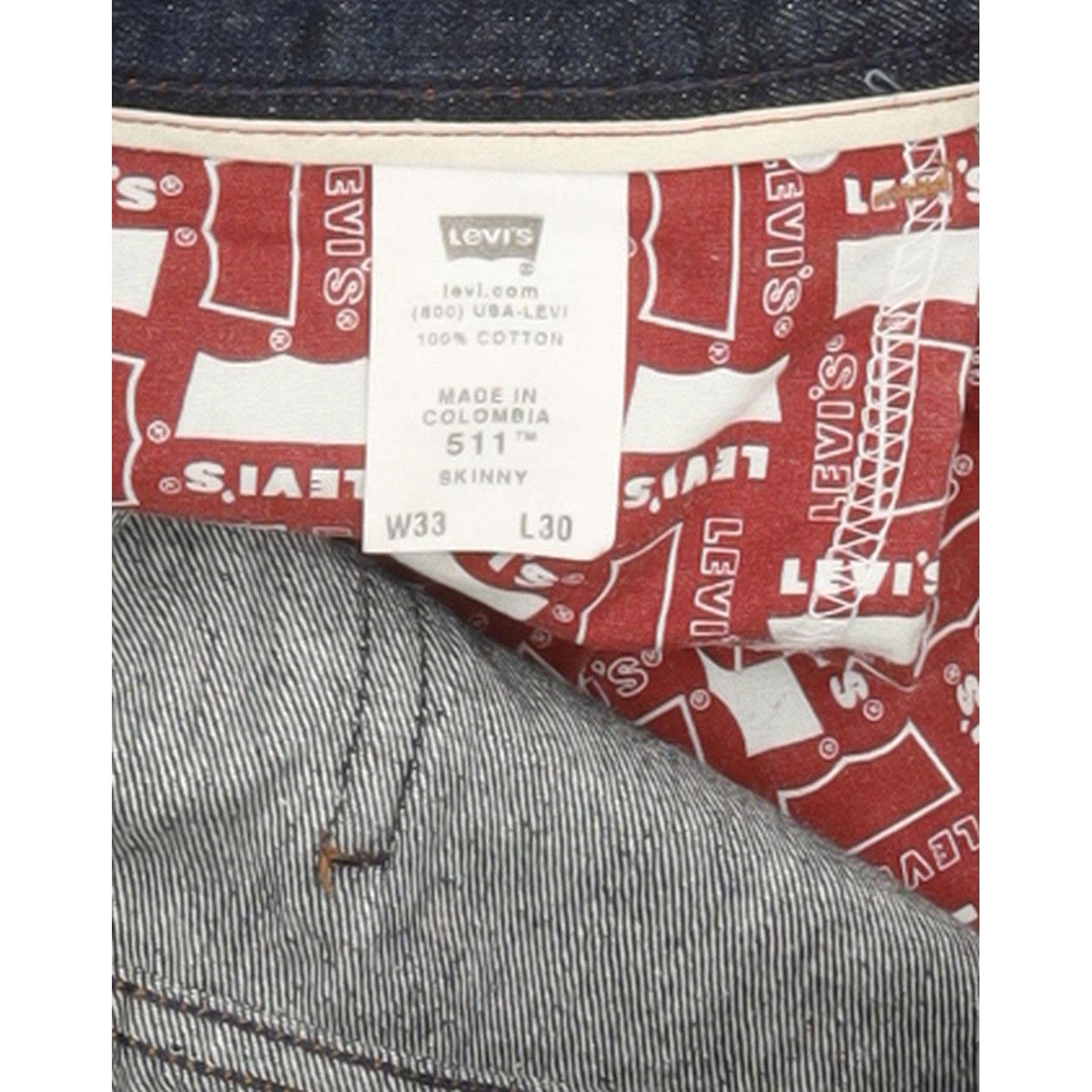 Levi's 510 Men Blue Straight Slim Jeans W33 L29