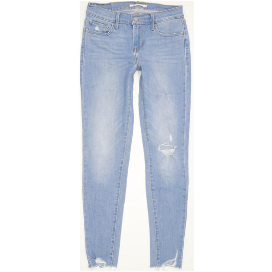 Levi's 710 Super Women Blue Skinny Slim Stretch Jeans W28 L30