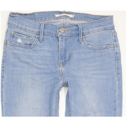 Levi's 710 Super Women Blue Skinny Slim Stretch Jeans W28 L30