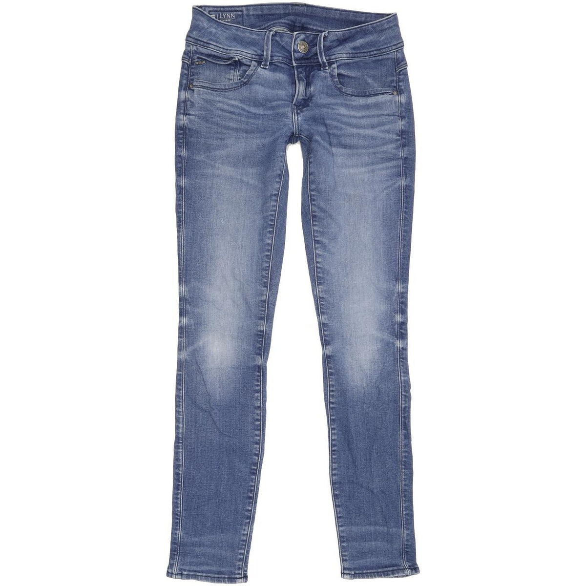 G-Star Lynn Mid Women Blue Skinny Slim Stretch Jeans W26 L30