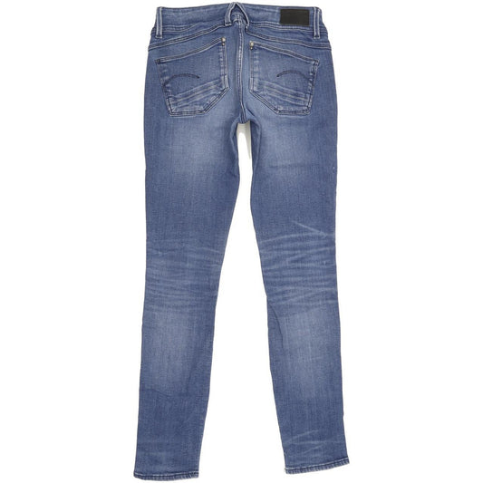 G-Star Lynn Mid Women Blue Skinny Slim Stretch Jeans W26 L30