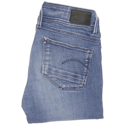 G-Star Lynn Mid Women Blue Skinny Slim Stretch Jeans W26 L30