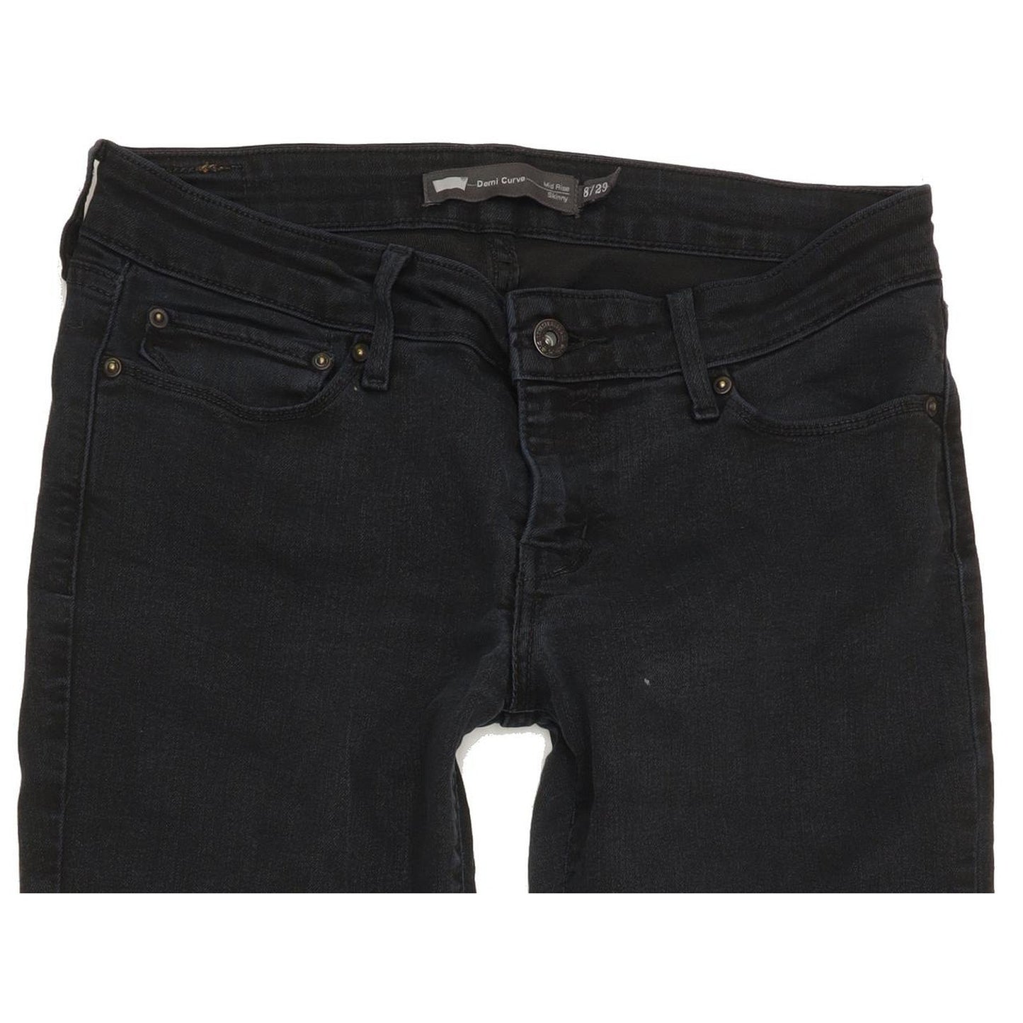 Levi's Demi Curve Women Black Skinny Slim Stretch Jeans W29 L32