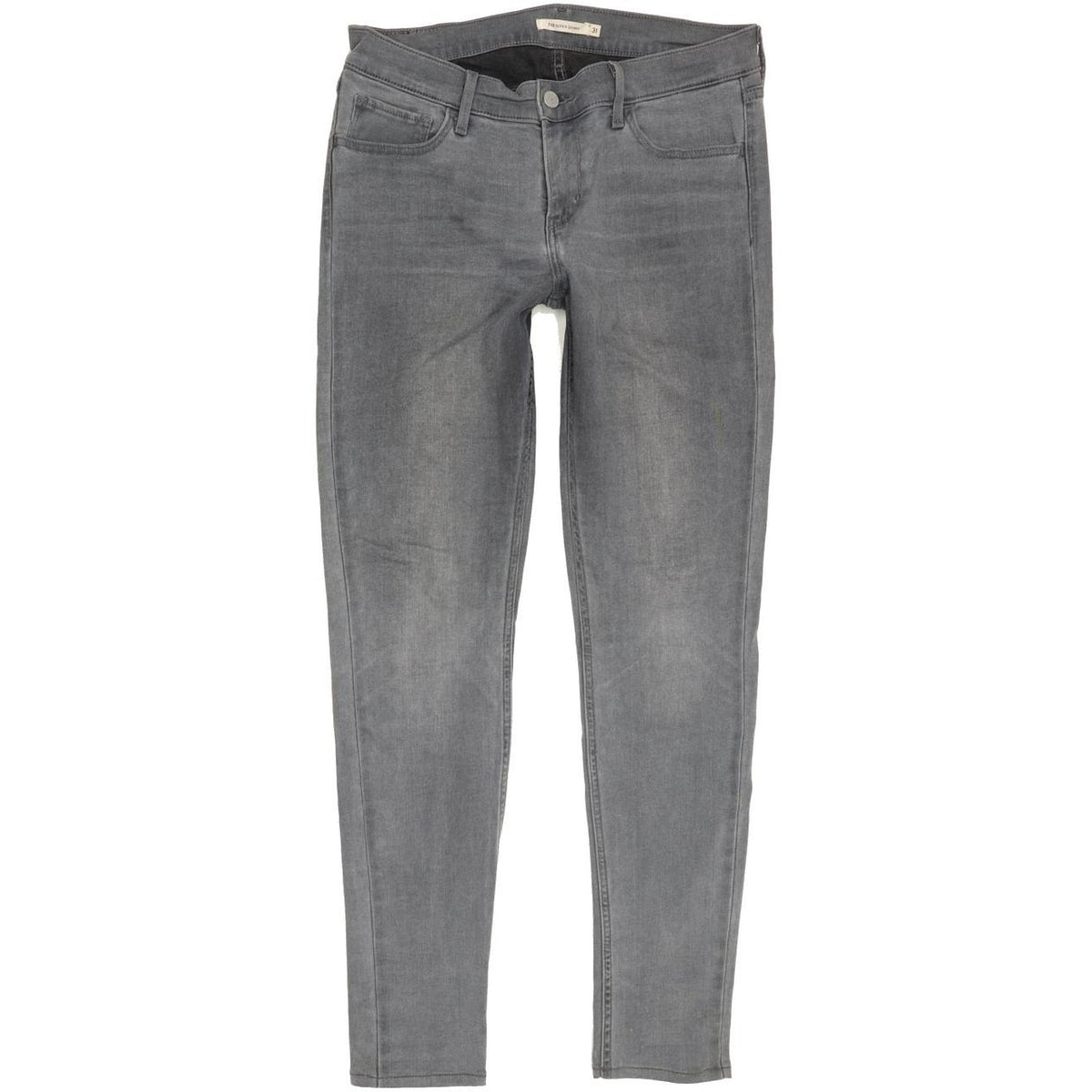 Levi's 710 Super Women Grey Skinny Slim Stretch Jeans W31 L30