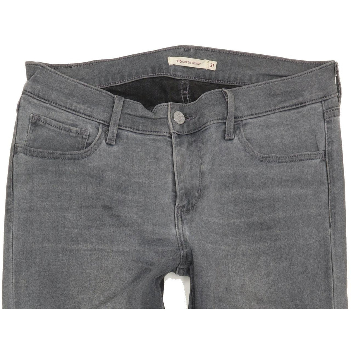 Levi's 710 Super Women Grey Skinny Slim Stretch Jeans W31 L30