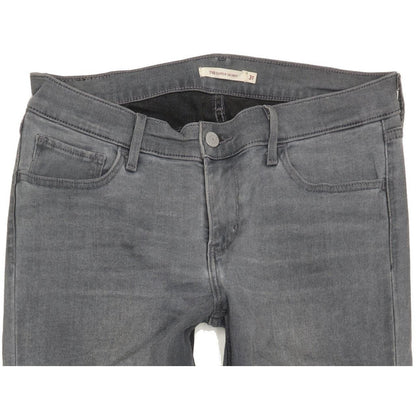 Levi's 710 Super Women Grey Skinny Slim Stretch Jeans W31 L30