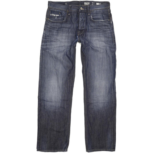 G-Star Bullit Men Blue Straight Loose Jeans W33 L31