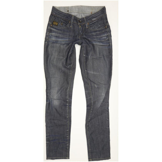 G-Star Women Blue Straight Slim Stretch Jeans W27 L32