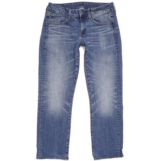 G-Star 3301 Deconst Women Blue Straight Regular Stretch Jeans W30 L26