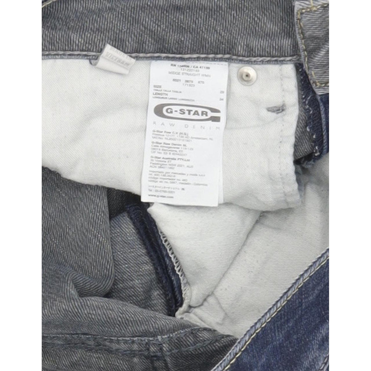 G-Star Midge Women Blue Straight Slim Stretch Jeans W29 L34
