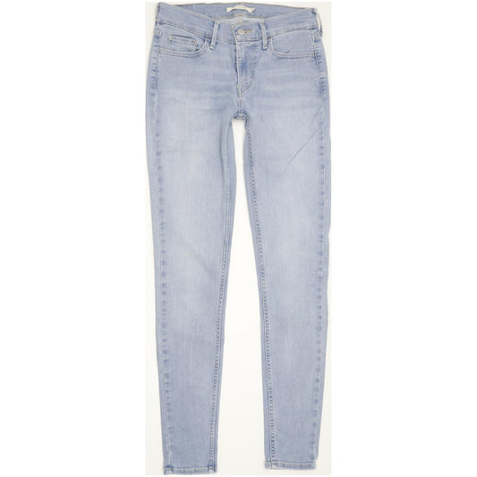 Levi's 710 Super Women Blue Skinny Slim Stretch Jeans W27 L30