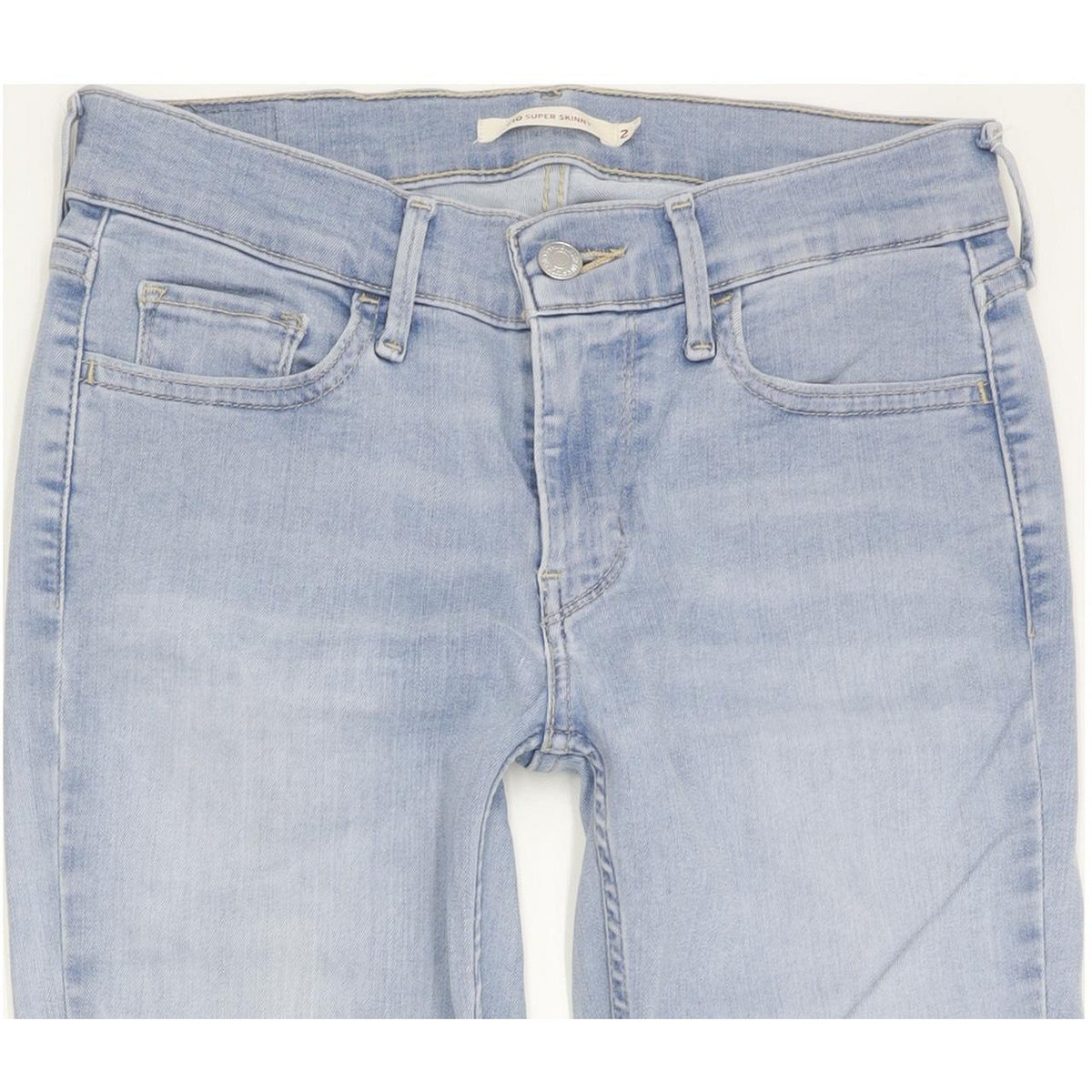 Levi's 710 Super Women Blue Skinny Slim Stretch Jeans W27 L30