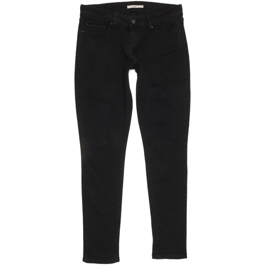 Levi's 711 Women Black Skinny Regular Stretch Jeans W32 L31