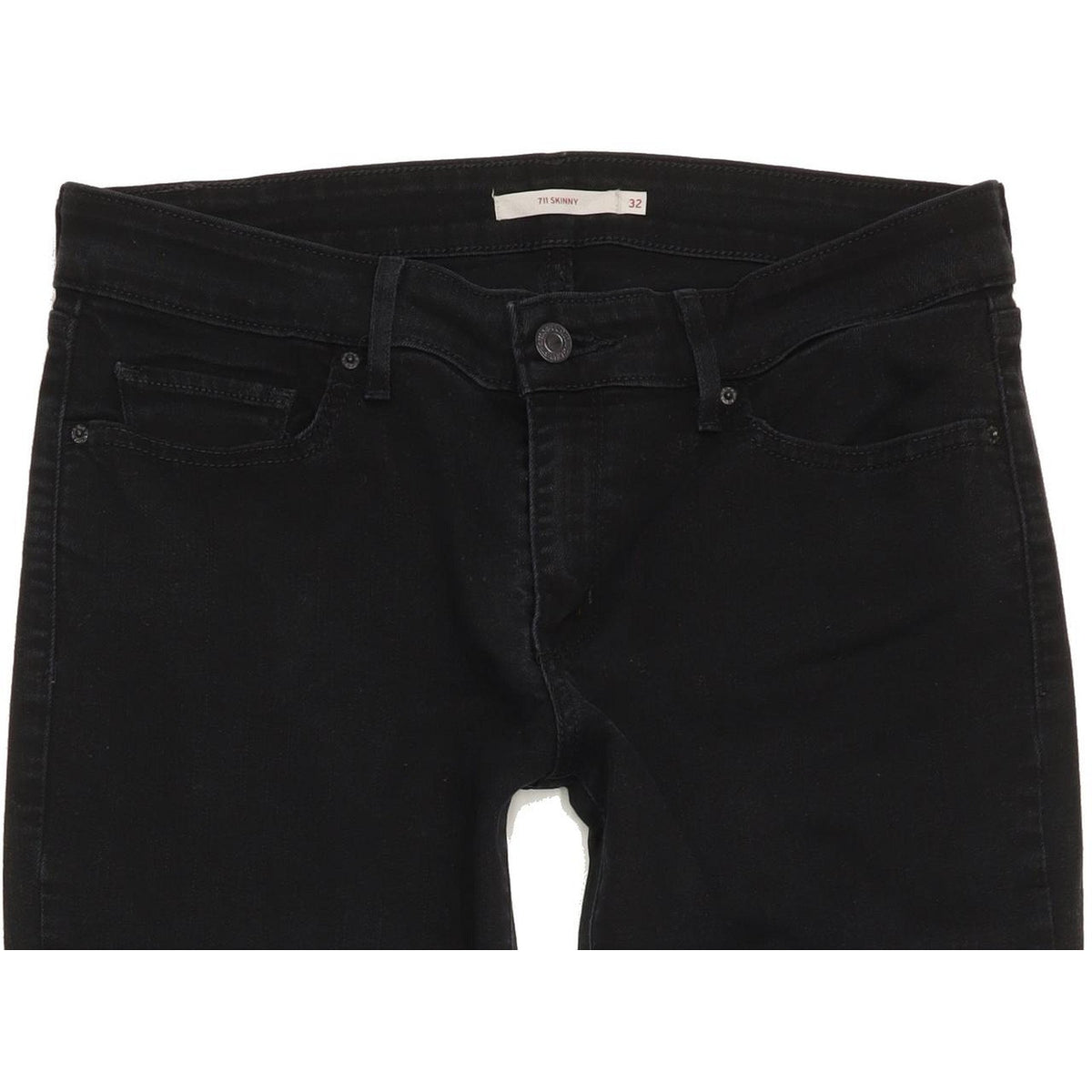 Levi's 711 Women Black Skinny Regular Stretch Jeans W32 L31