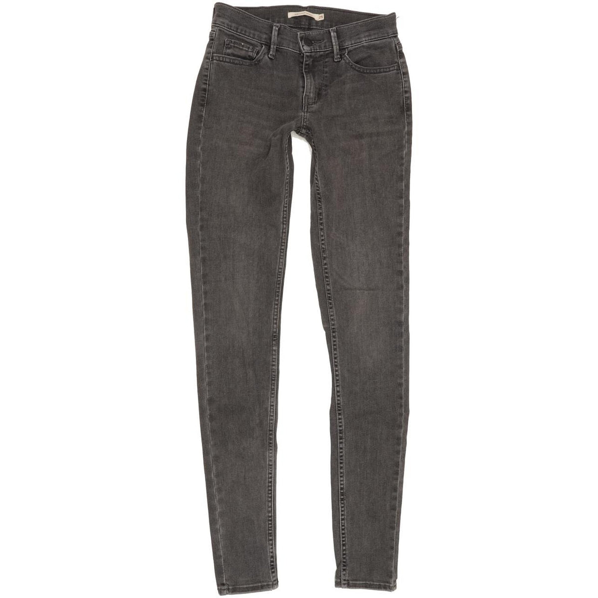 Levi's 710 Super Women Grey Skinny Slim Stretch Jeans W25 L31