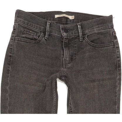 Levi's 710 Super Women Grey Skinny Slim Stretch Jeans W25 L31