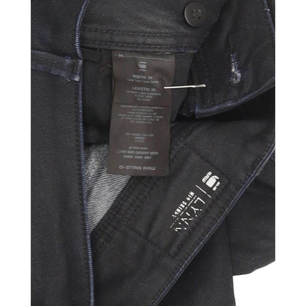 G-Star Lynn Mid Women Navy Skinny Slim Stretch Jeans W24 L30