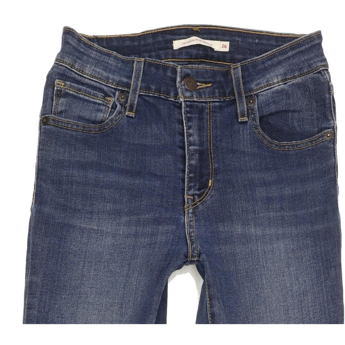 Levi's 721 High Rise Women Blue Skinny Stretch Jeans W26 L30