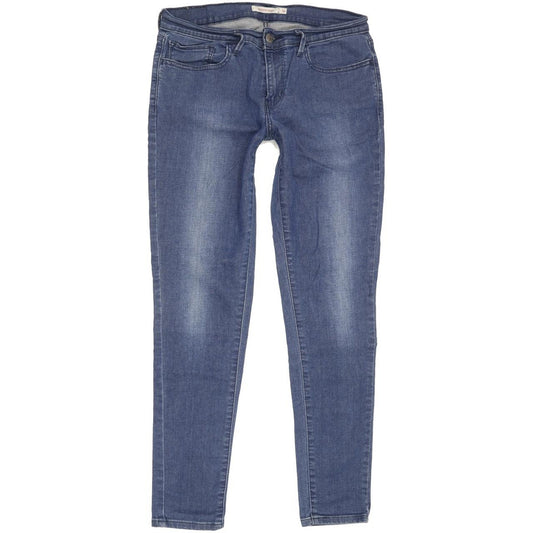 Levi's 710 Super Women Blue Skinny Slim Stretch Jeans W30 L29
