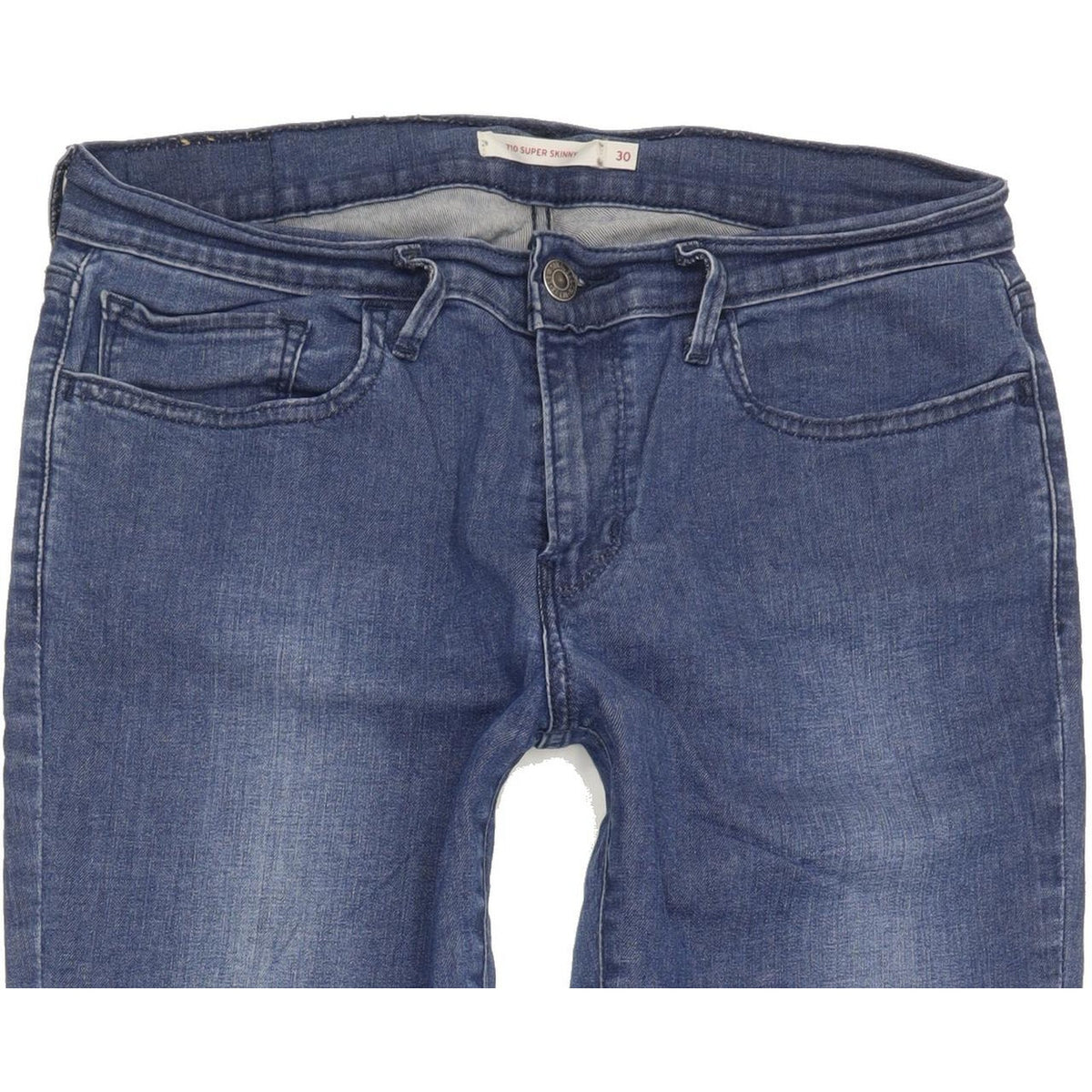 Levi's 710 Super Women Blue Skinny Slim Stretch Jeans W30 L29