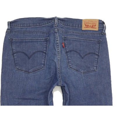 Levi's 710 Super Women Blue Skinny Slim Stretch Jeans W30 L29