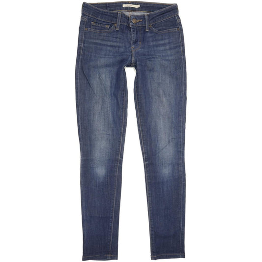 Levi's 711 Women Blue Skinny Slim Stretch Jeans W25 L28