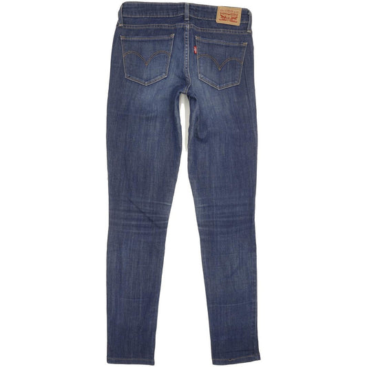 Levi's 711 Women Blue Skinny Slim Stretch Jeans W25 L28