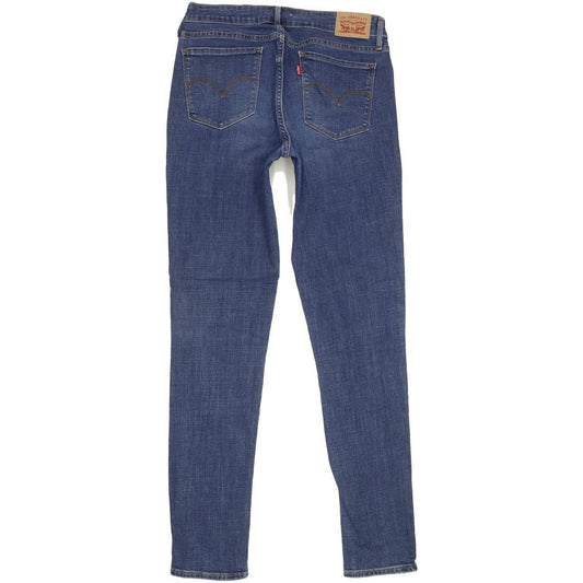 Levi's 711 Filiforme Women Blue Skinny Slim Stretch Jeans W29 L32