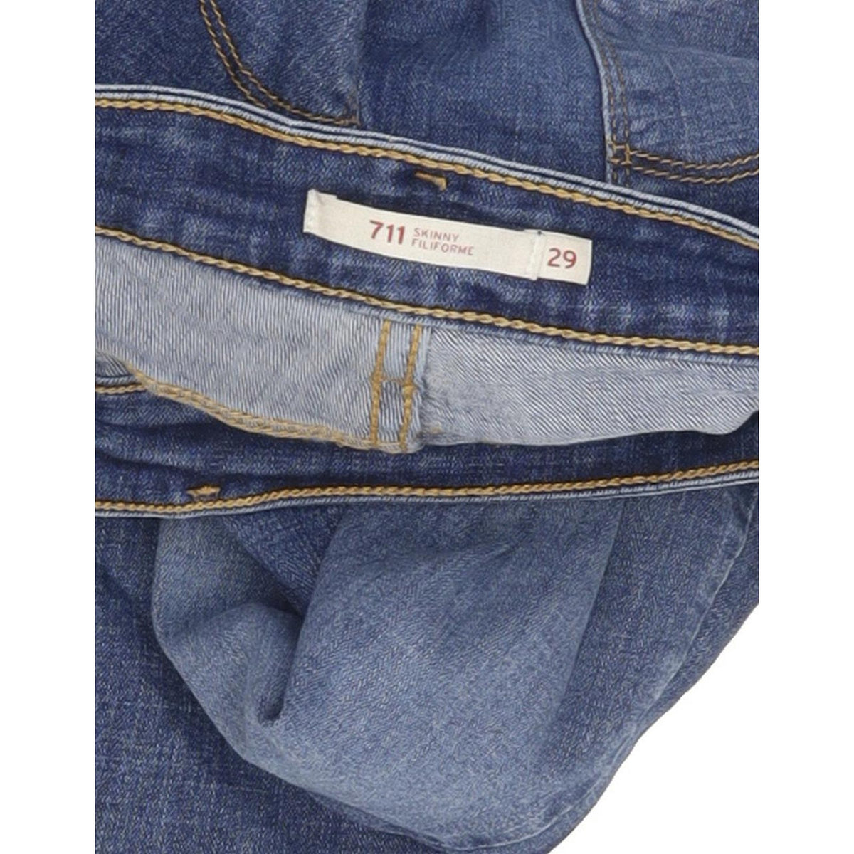 Levi's 711 Filiforme Women Blue Skinny Slim Stretch Jeans W29 L32