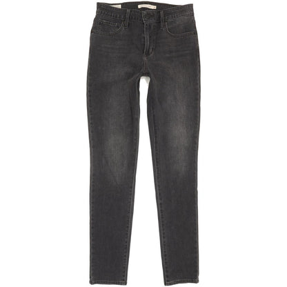 Levi's 721 High Rise Women Charcoal Skinny Stretch Jeans W28 L30
