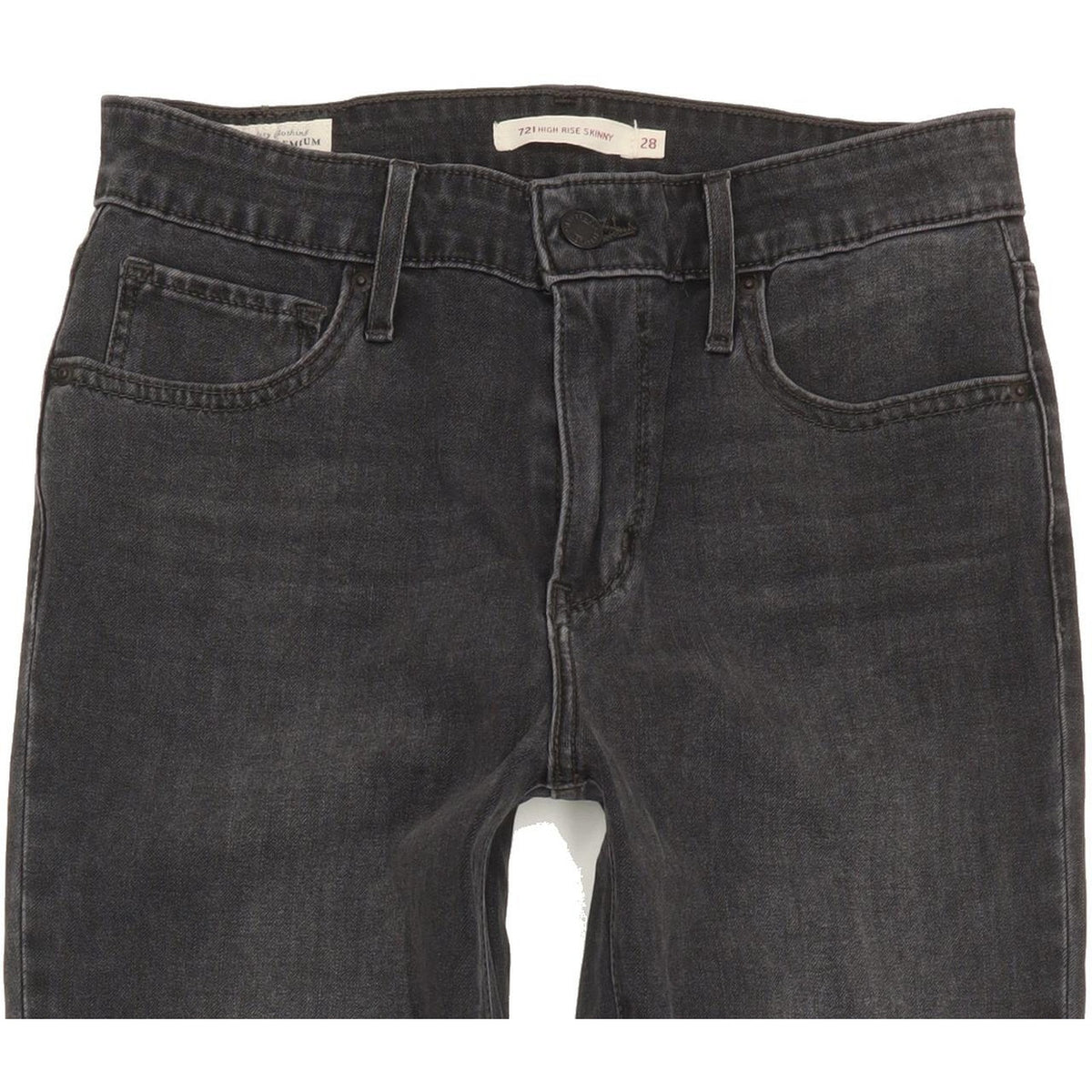 Levi's 721 High Rise Women Charcoal Skinny Stretch Jeans W28 L30