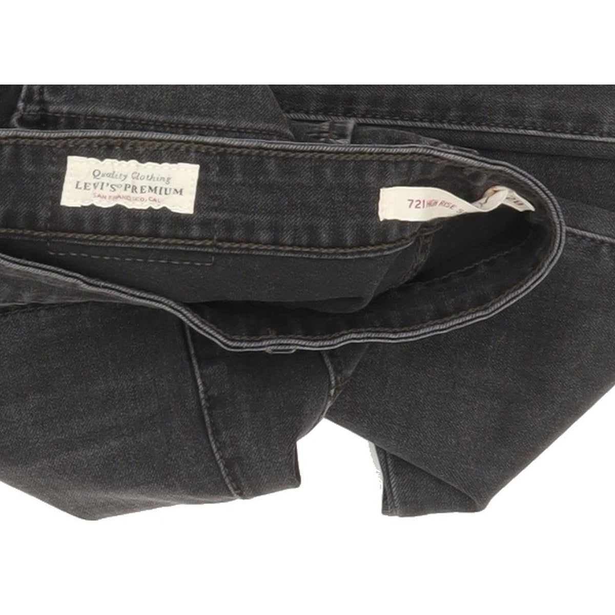 Levi's 721 High Rise Women Charcoal Skinny Stretch Jeans W28 L30