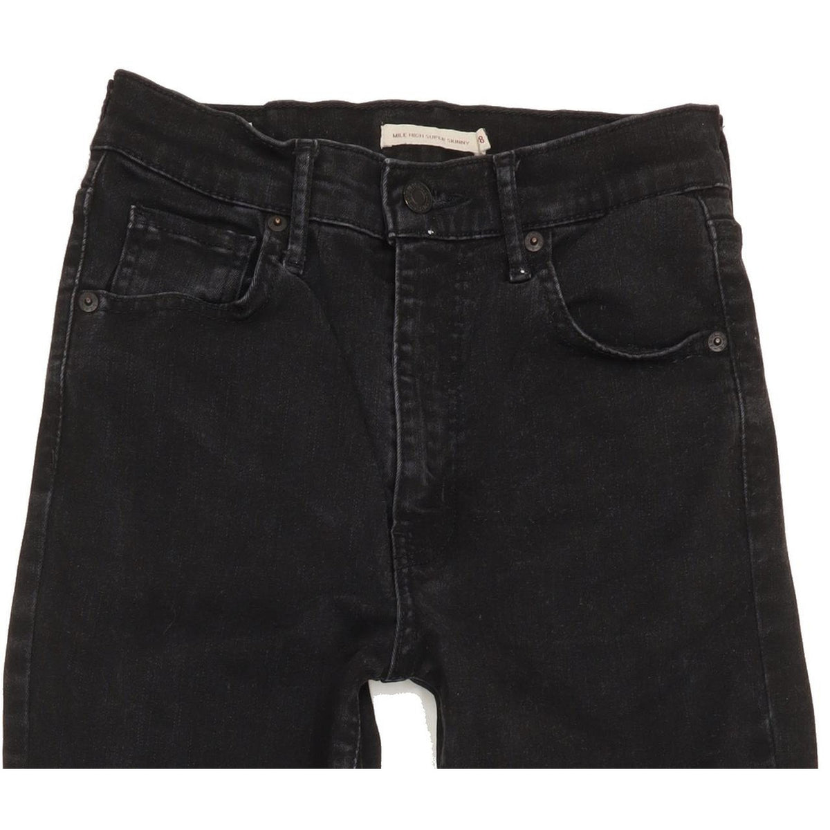 Levi's Mile High Rise Women Black Skinny Stretch Jeans W28 L33