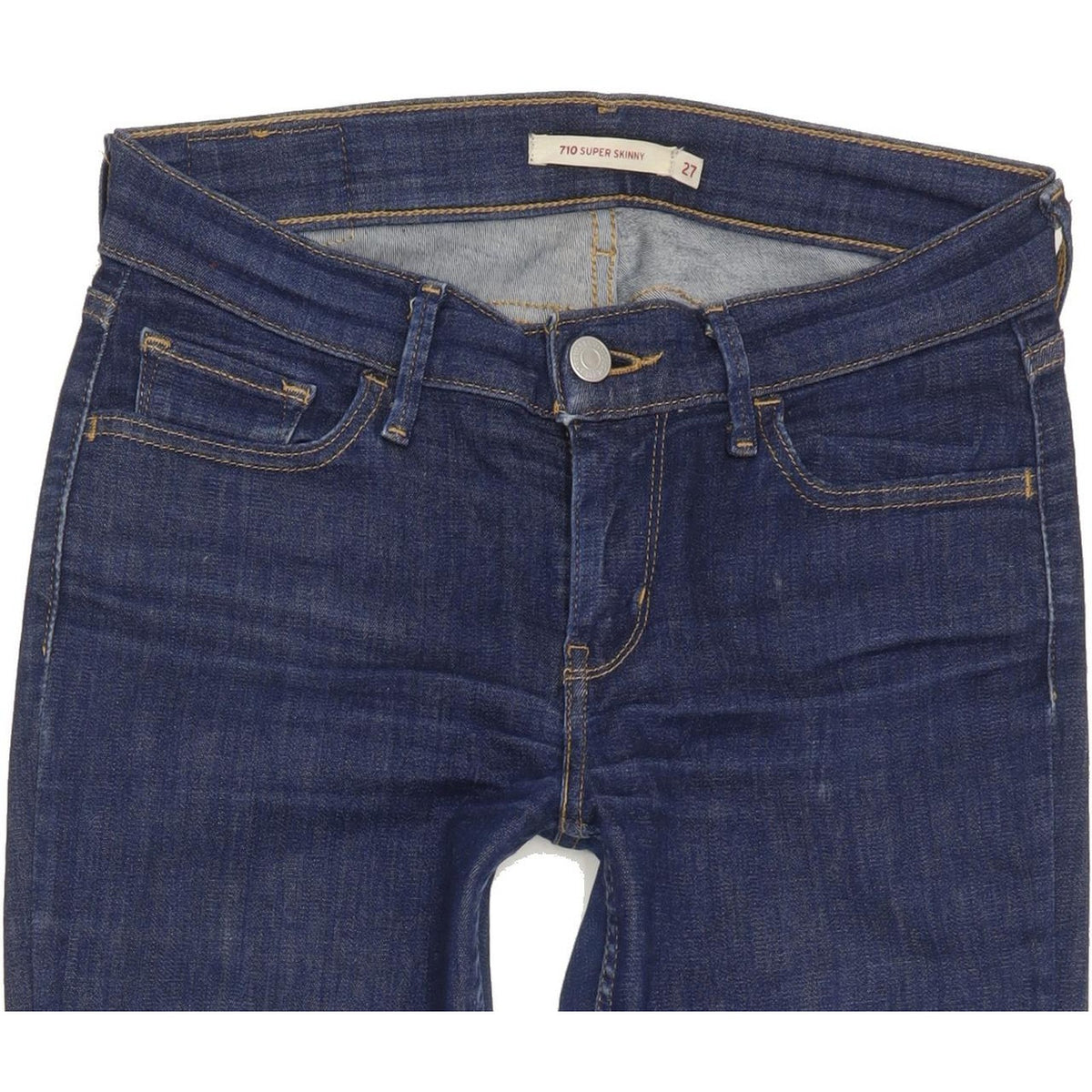 Levi's 710 Super Women Blue Skinny Slim Stretch Jeans W27 L31