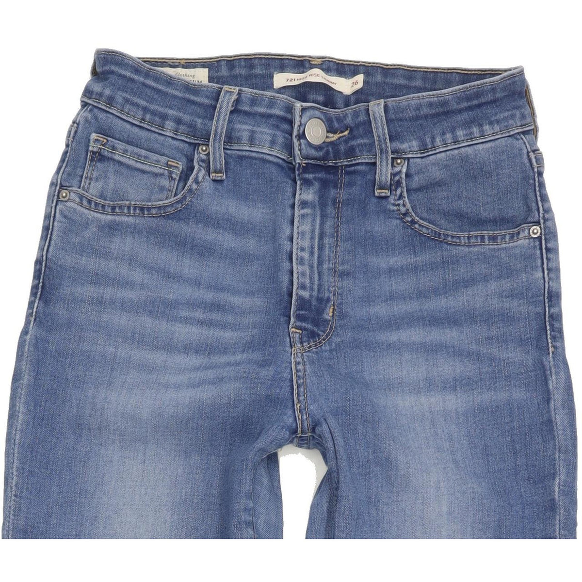 Levi's 721 High Rise Women Blue Skinny Slim Stretch Jeans W26 L30