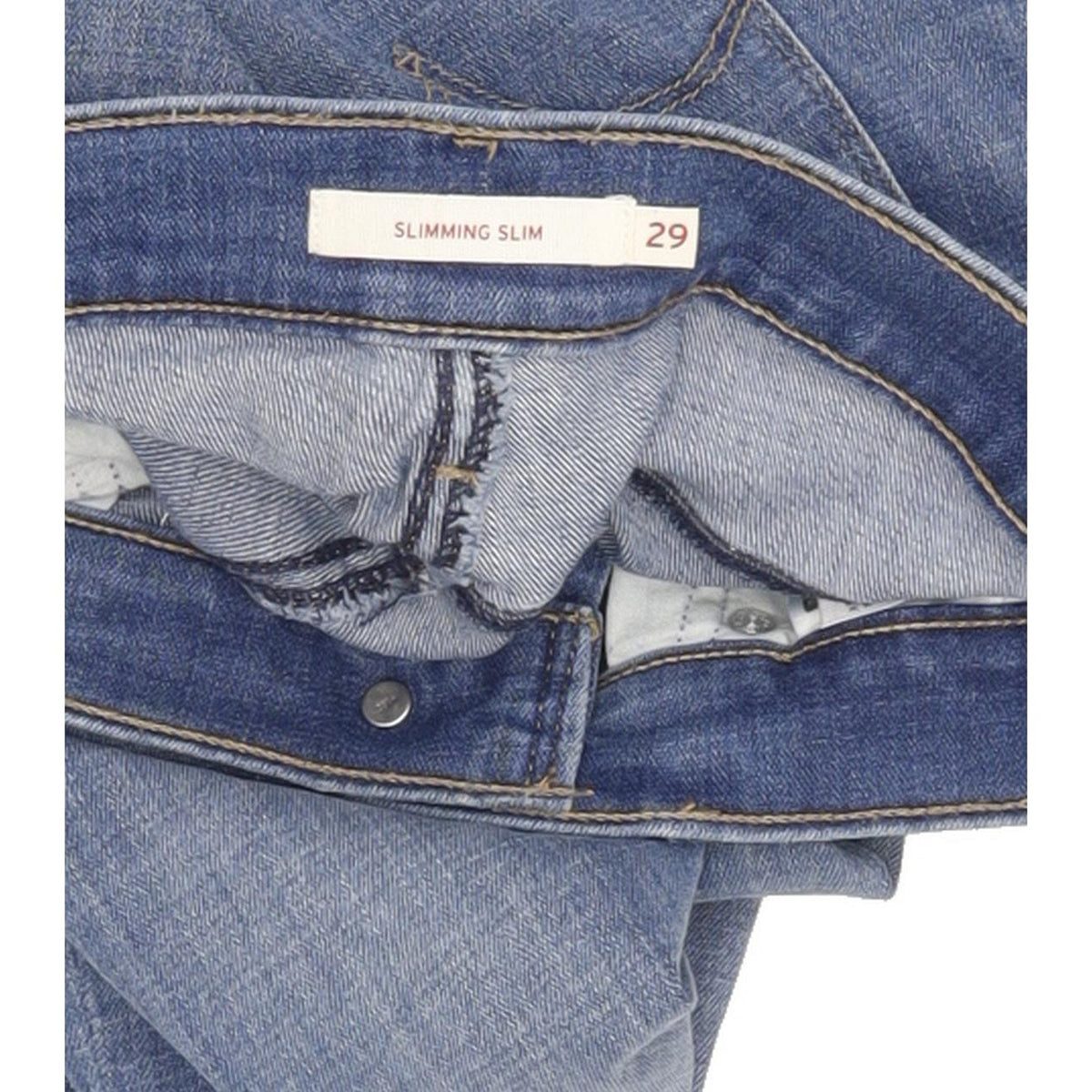 Levi's Slimming Women Blue Straight Slim Stretch Jeans W29 L31