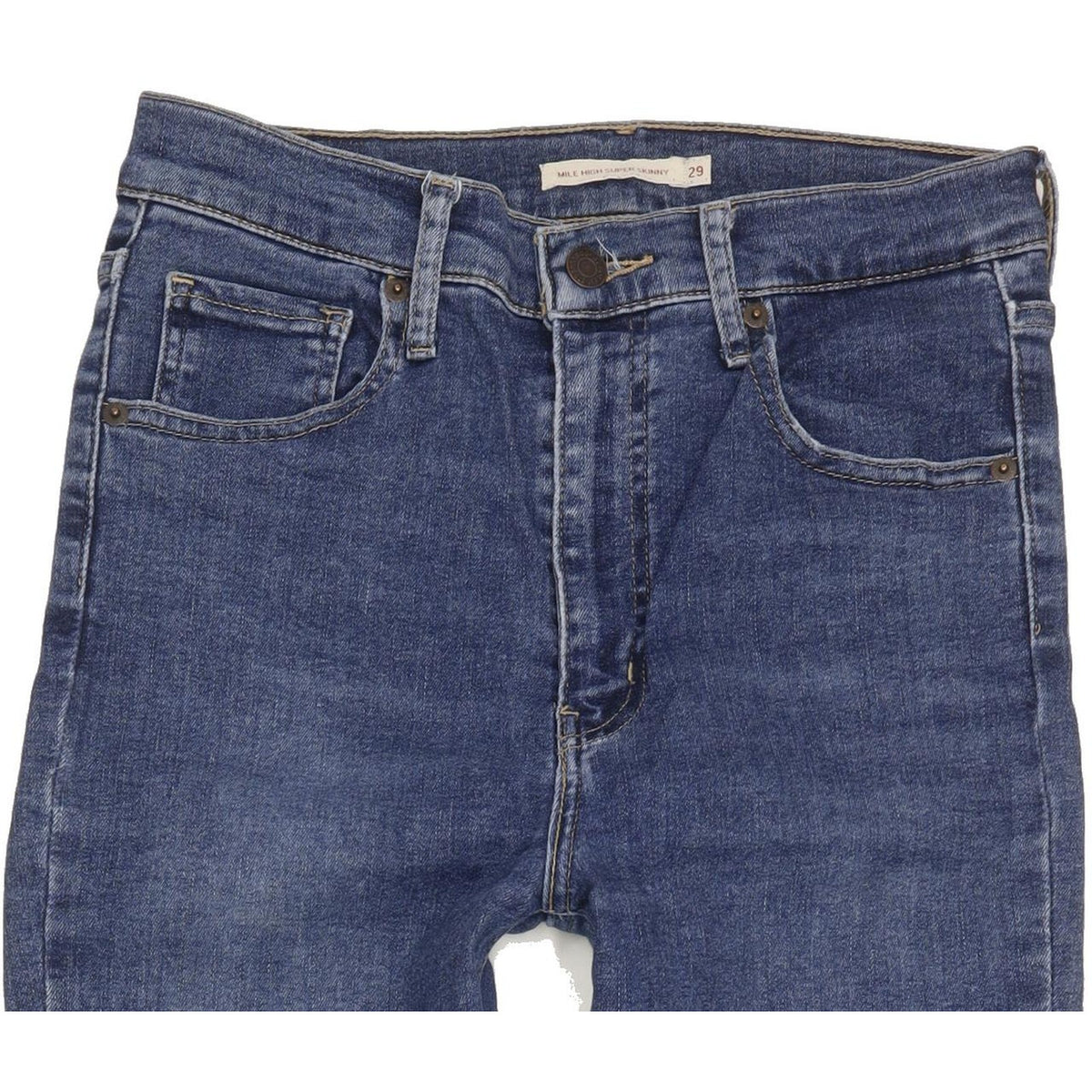 Levi's Mile High Rise Blue Skinny Slim Stretch Jeans High Waisted W29 L30