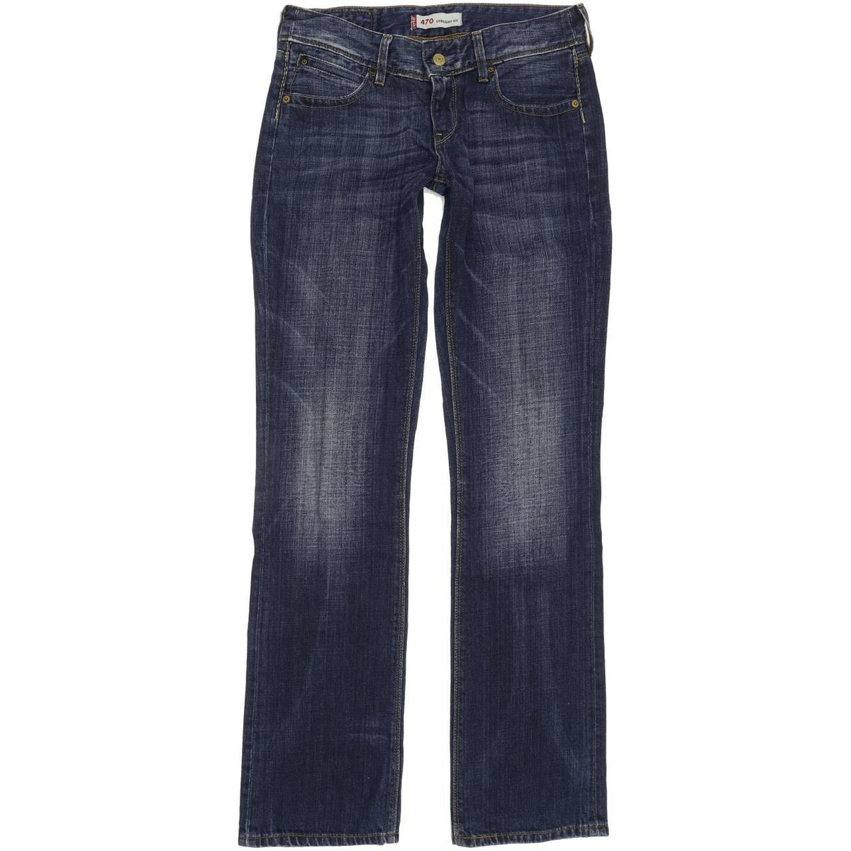 Levi's 470 Women Blue Straight Slim Jeans W28 L32