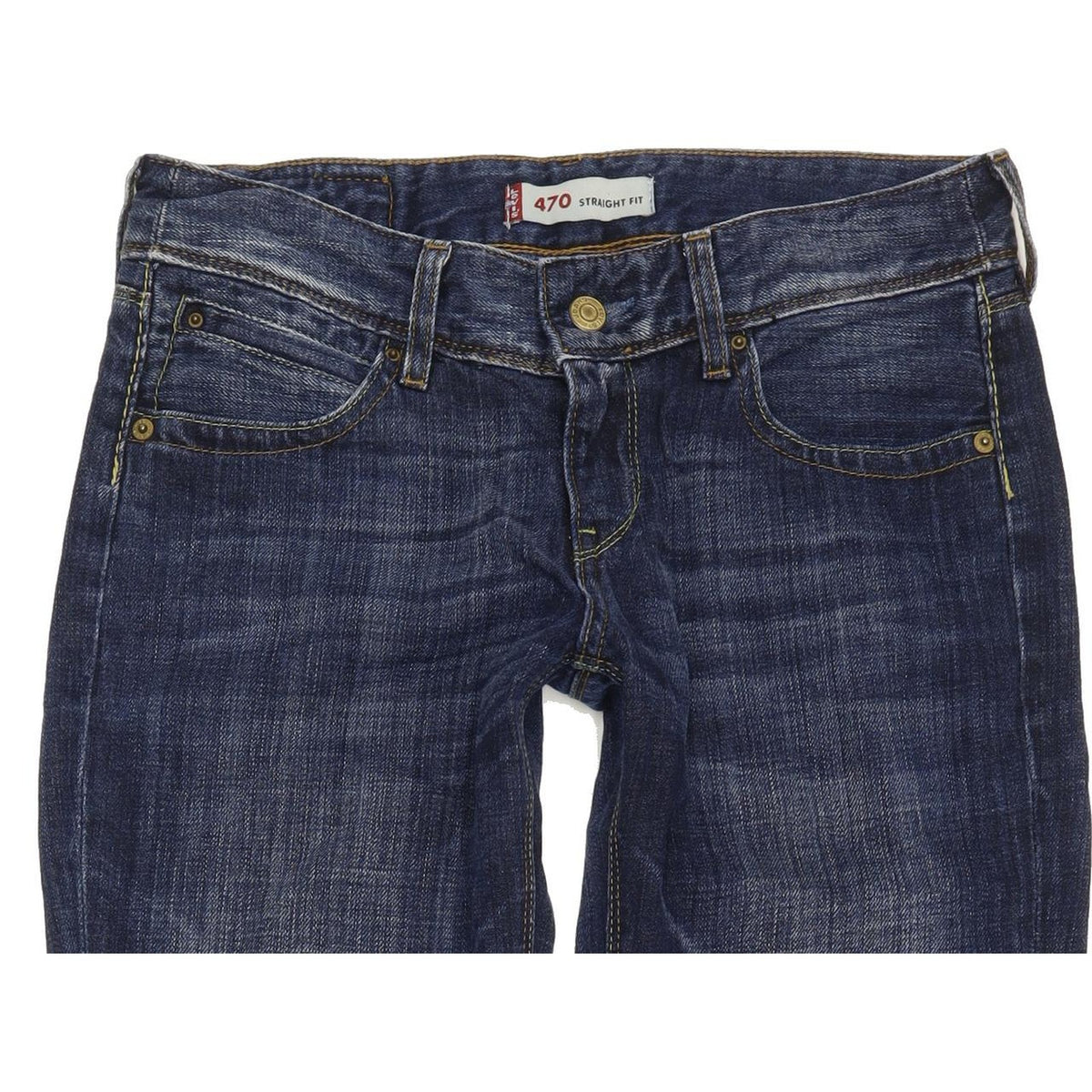 Levi's 470 Women Blue Straight Slim Jeans W28 L32