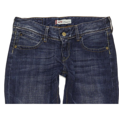 Levi's 470 Women Blue Straight Slim Jeans W28 L32