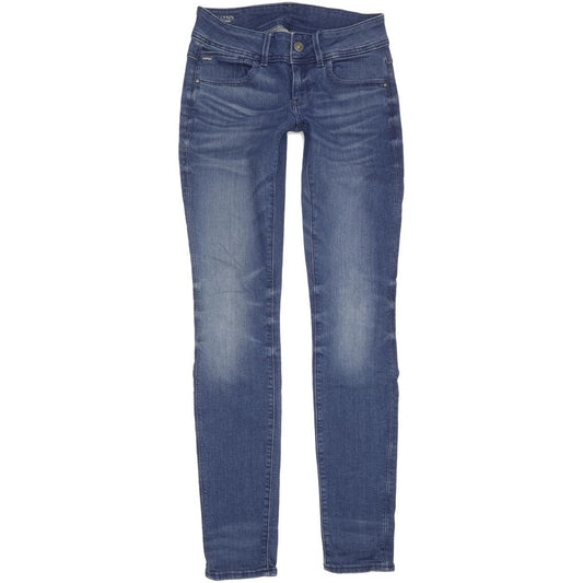 G-Star Lynn Mid Women Blue Skinny Slim Jeans W28 L32
