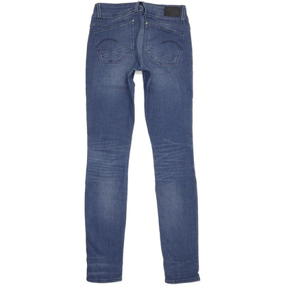 G-Star Lynn Mid Women Blue Skinny Slim Jeans W28 L32