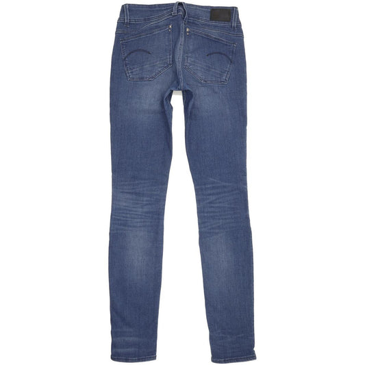 G-Star Lynn Mid Women Blue Skinny Slim Jeans W28 L32