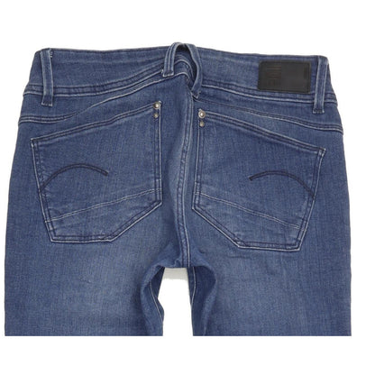 G-Star Lynn Mid Women Blue Skinny Slim Jeans W28 L32