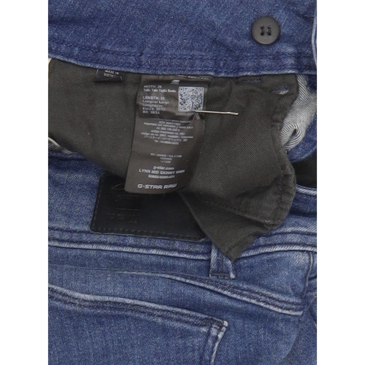 G-Star Lynn Mid Women Blue Skinny Slim Jeans W28 L32