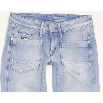 G-Star Low T Women Blue Skinny Slim Stretch Jeans W27 L32