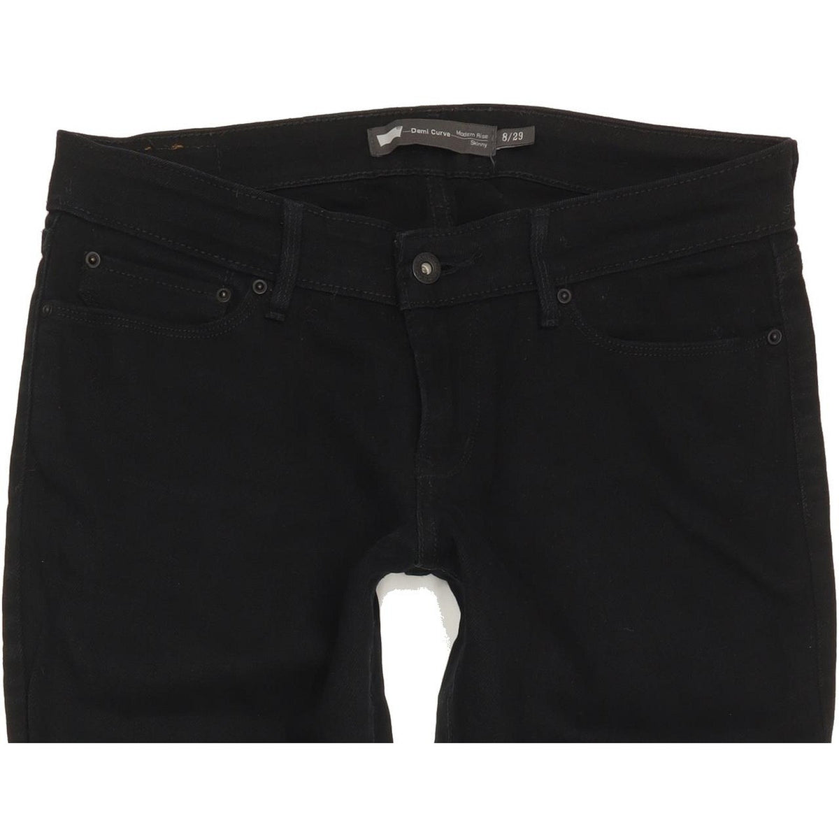 Levi's Demi Curve Women Black Skinny Slim Stretch Jeans W29 L30