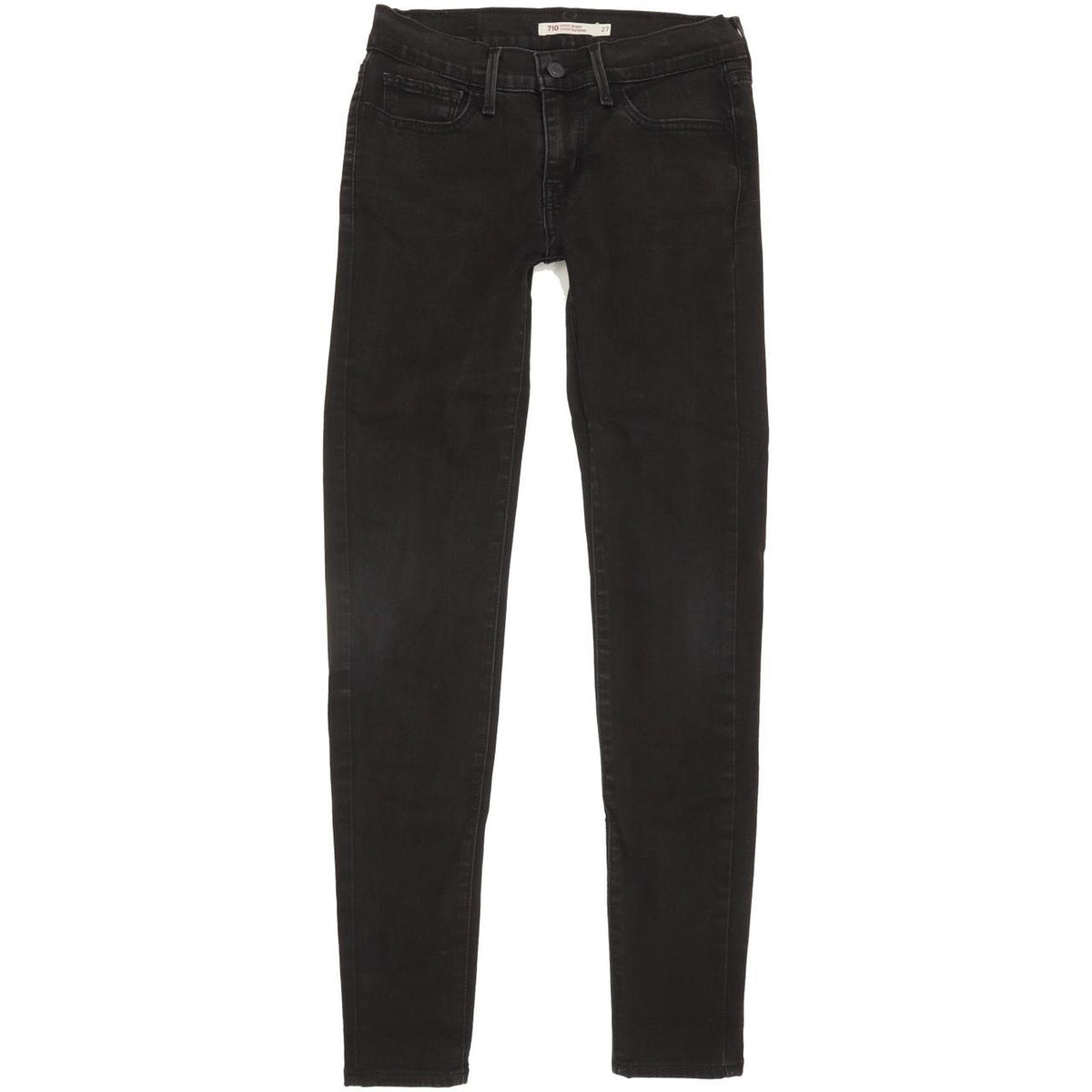 Levi's 710 Filiforme Women Black Skinny Slim Stretch Jeans W27 L30