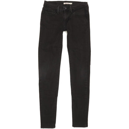 Levi's 710 Filiforme Women Black Skinny Slim Stretch Jeans W27 L30